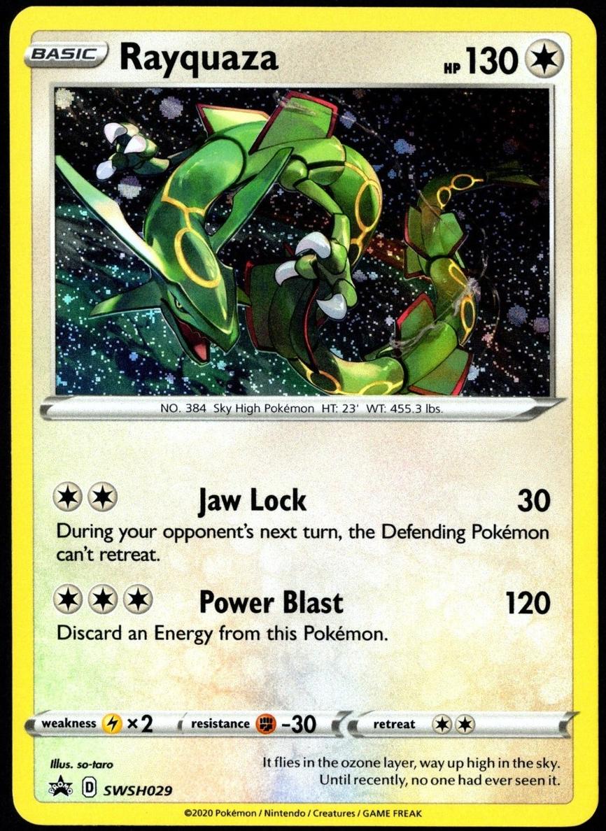 Rayquaza Holo 2020 Pokemon SWSH Black Star Promo Premium Collection