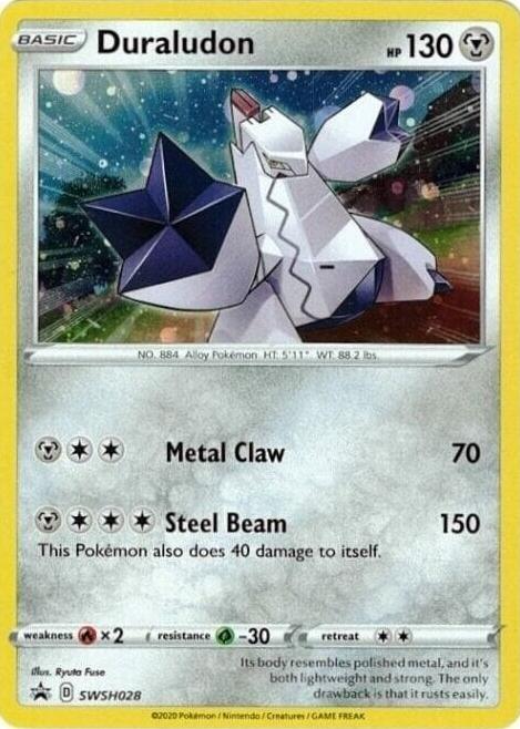 Duraludon 2020 Pokemon SWSH Black Star Promo Triple Blisters Pack Holo