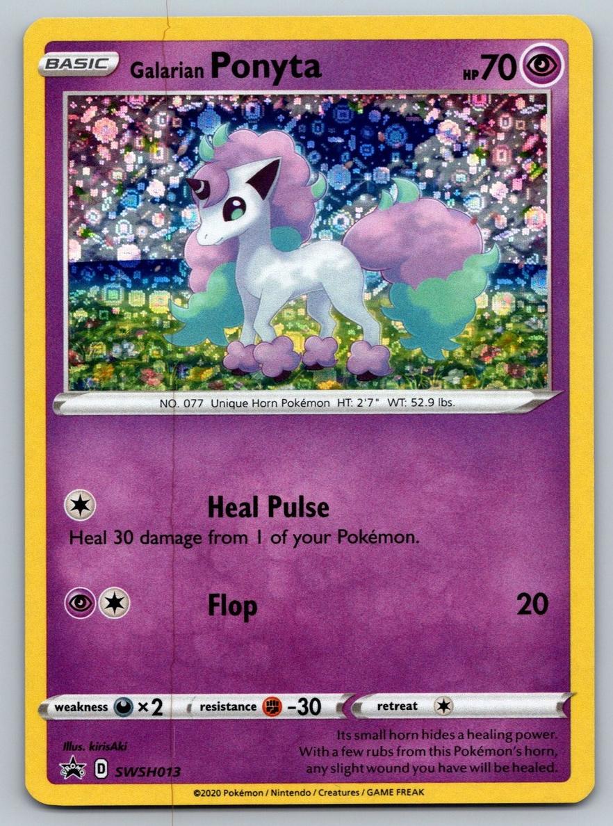 Galarian Ponyta 2020 Pokemon SWSH Black Star Promo 2021 General Mills 25th Anniversary Holo