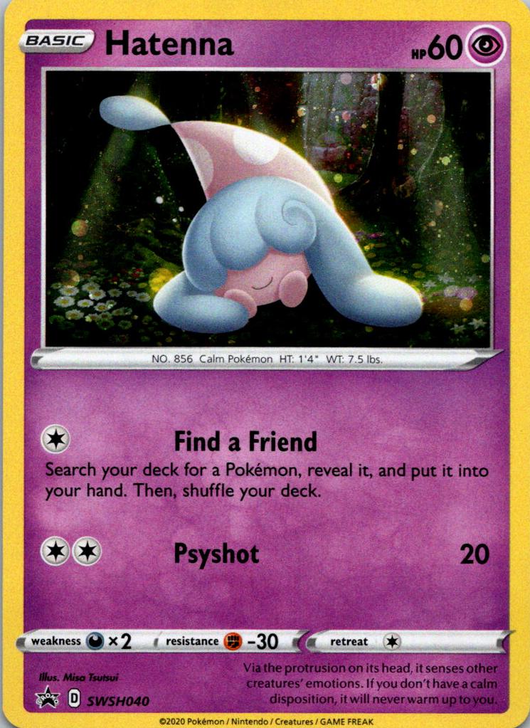 Hatenna 2020 Pokemon SWSH Black Star Promo 2021 General Mills 25th Anniversary Holo