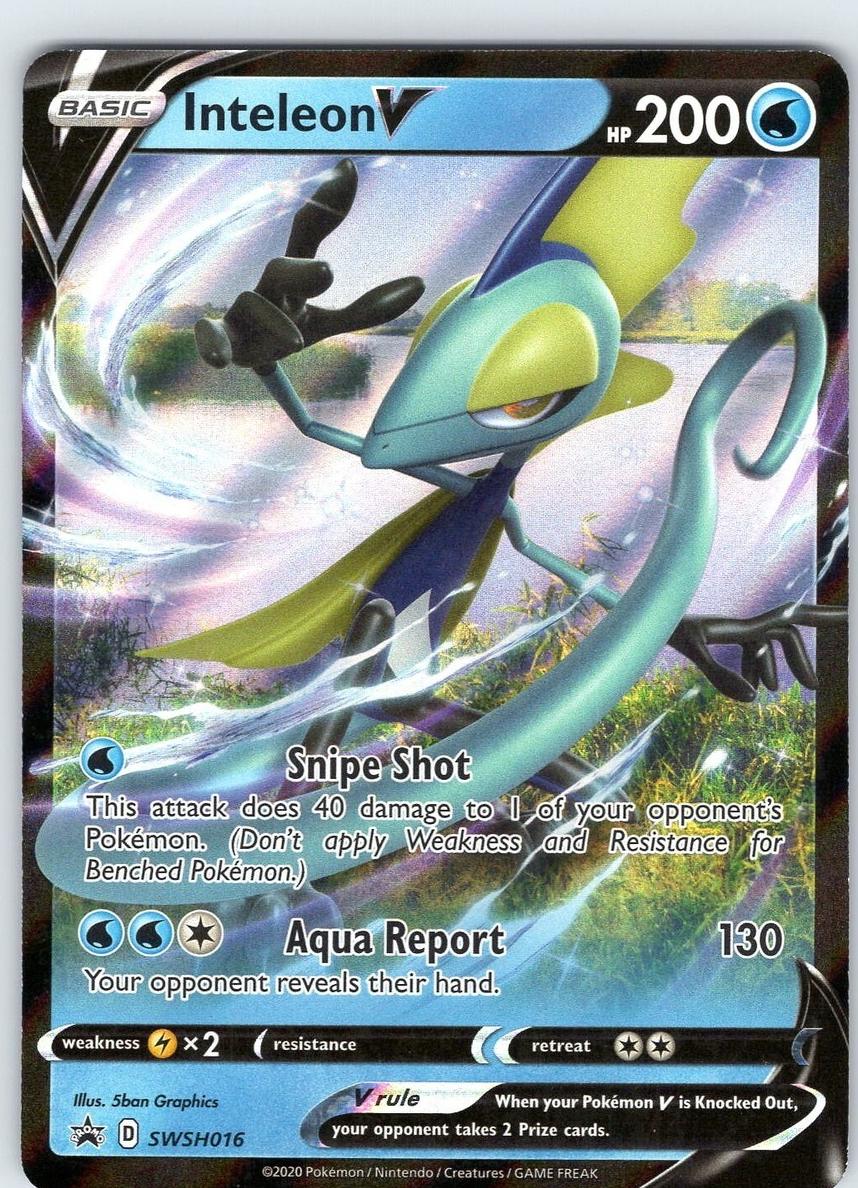Inteleon V 2020 Pokemon SWSH Black Star Promo Galar Partners Tins