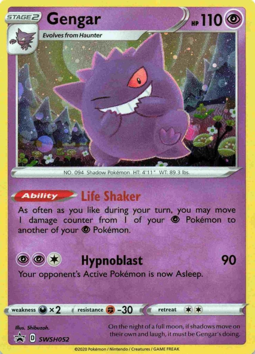 2020 Pokemon Black #052 Gengar front