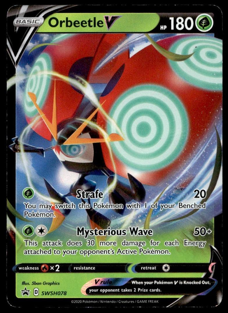 Orbeetle V 2020 Pokemon SWSH Black Star Promo Orbeetle V Box