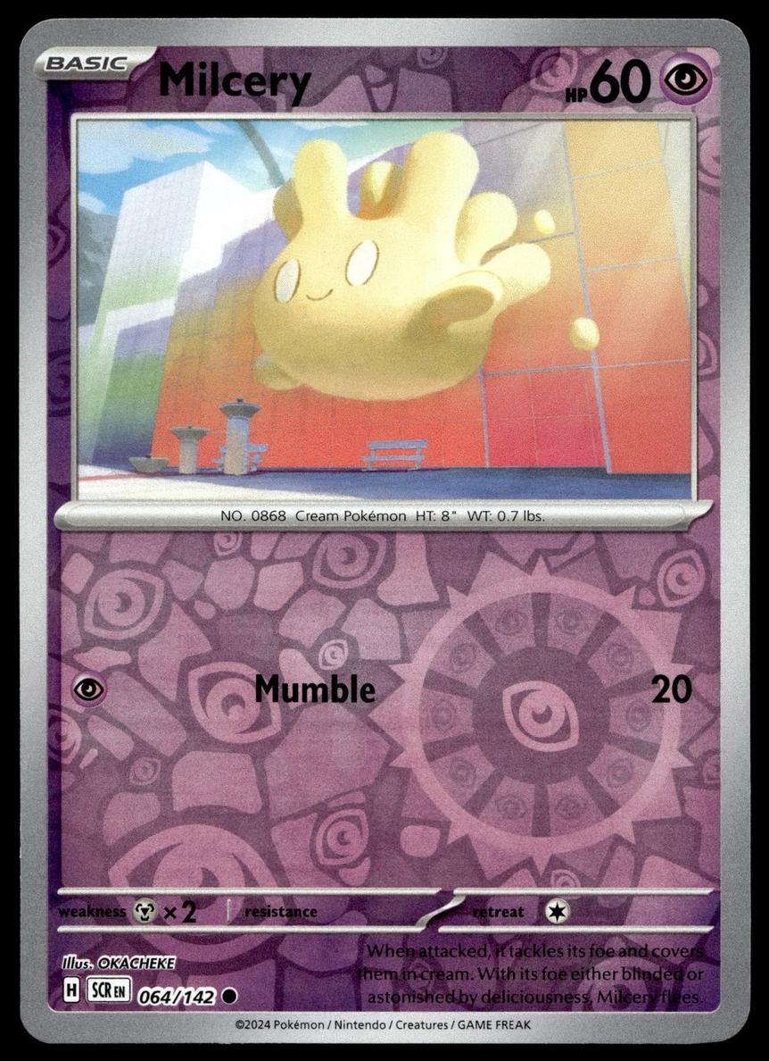 Milcery 2024 Pokemon Scarlet & Violet Stellar Crown
