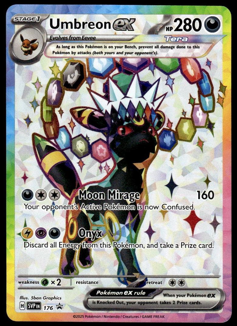2025 Pokemon Scarlet & Violet Holo #176 Umbreon front