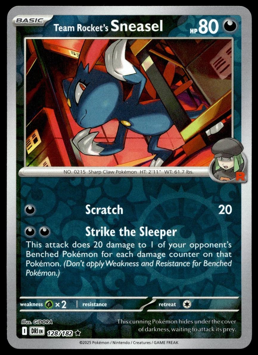 Team Rocket's Sneasel 2025 Pokemon Scarlet & Violet Destined Rivals