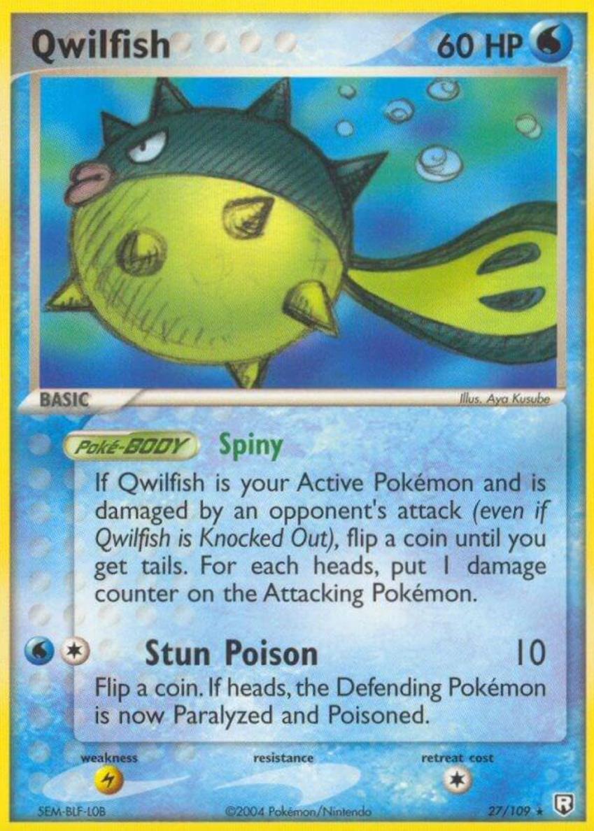 Qwilfish 2004 Pokemon EX Team Rocket Returns