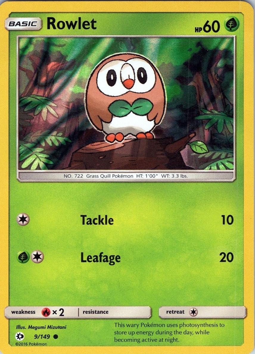 Rowlet Holo 2017 Pokemon Sun & Moon
