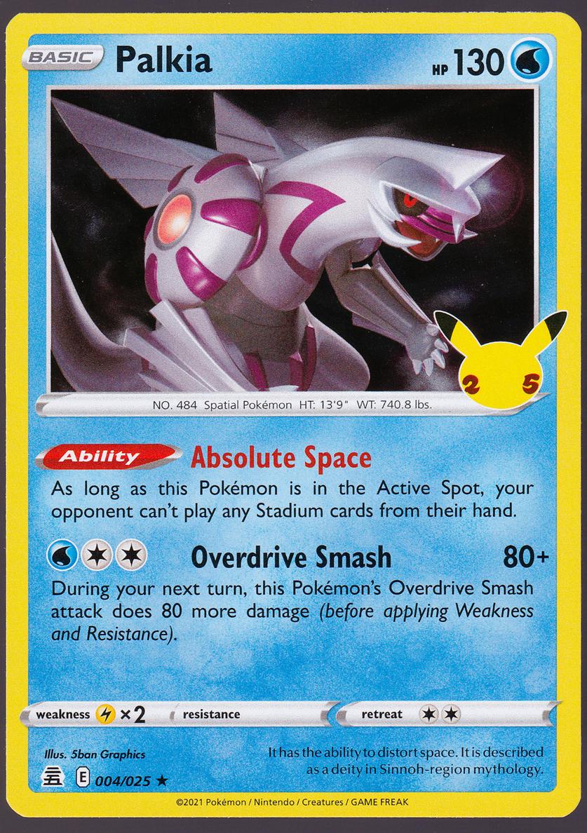 Palkia 2021 Pokemon Celebrations