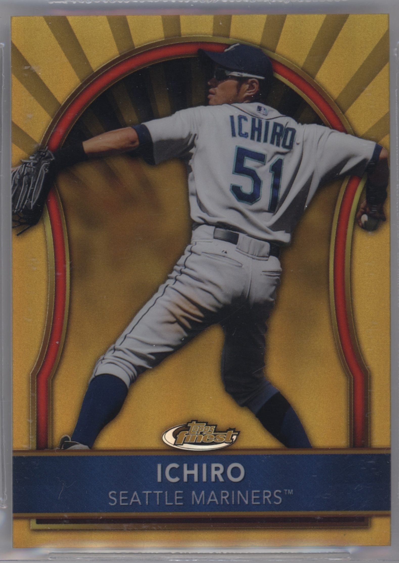 2011 Topps Finest Baseball Gold Refractor Ichiro Suzuki #40