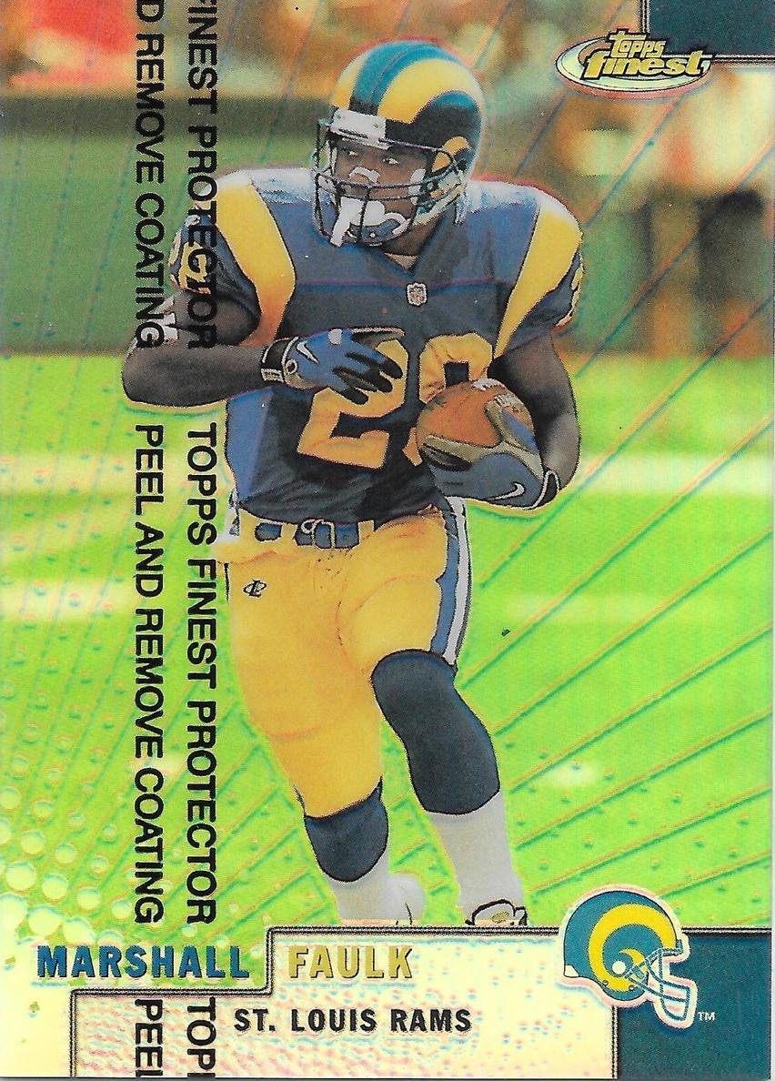 1999 Topps Finest Marshall Faulk [Refractor] #116 card