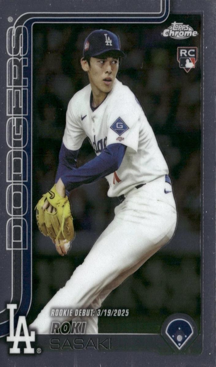 Roki Sasaki 2025 Topps Chrome Update Baseball card