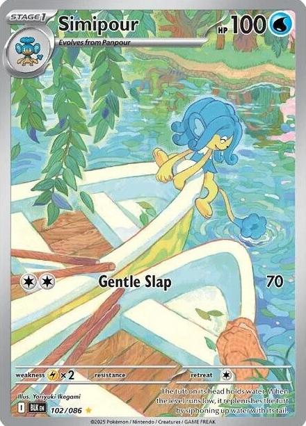 Simipour 2025 Pokemon Scarlet & Violet Black Bolt