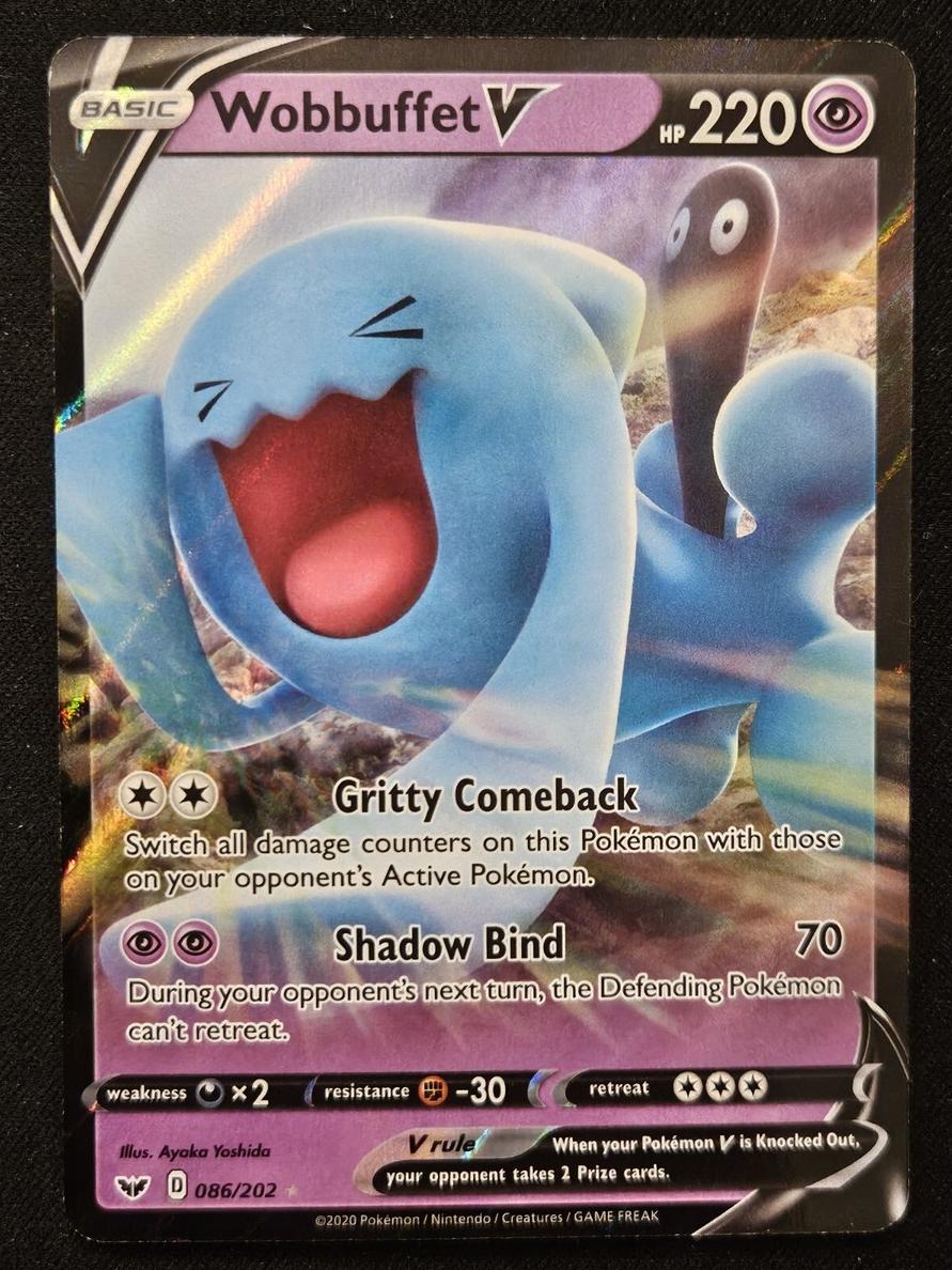 Wobbuffet V Holo 2020 Pokemon Sword & Shield