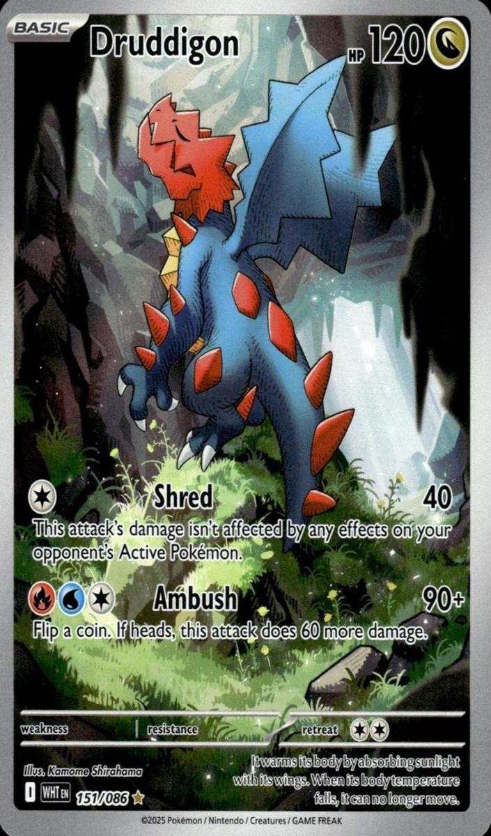 Druddigon 2025 Pokemon Scarlet & Violet White Flare