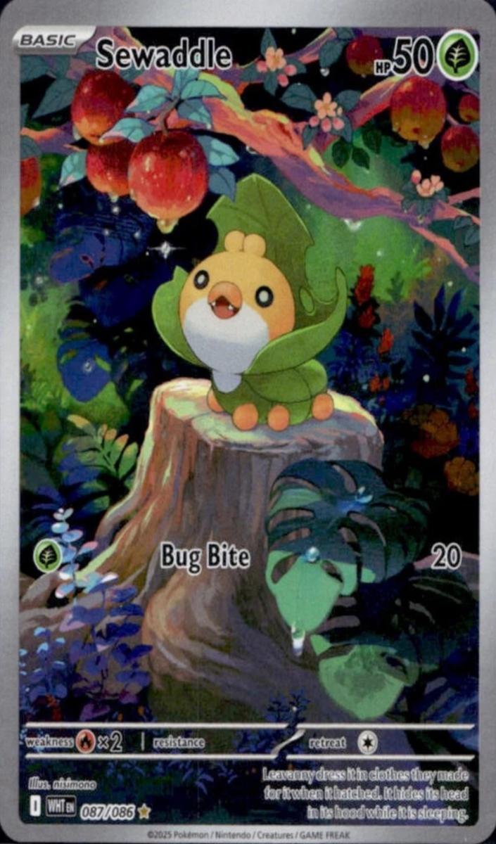 Sewaddle 2025 Pokemon Scarlet & Violet White Flare