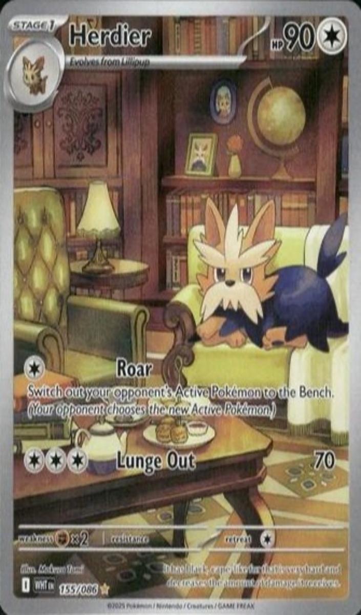Herdier 2025 Pokemon Scarlet & Violet White Flare