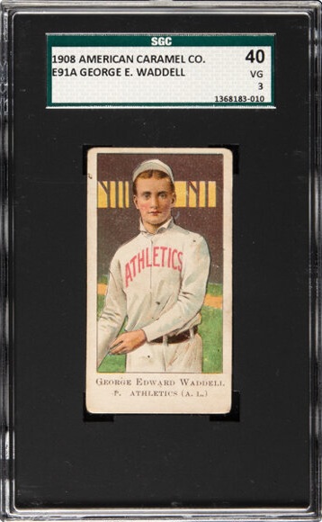 1908 E91-A American Caramel Baseball Rube Waddell #NNO
