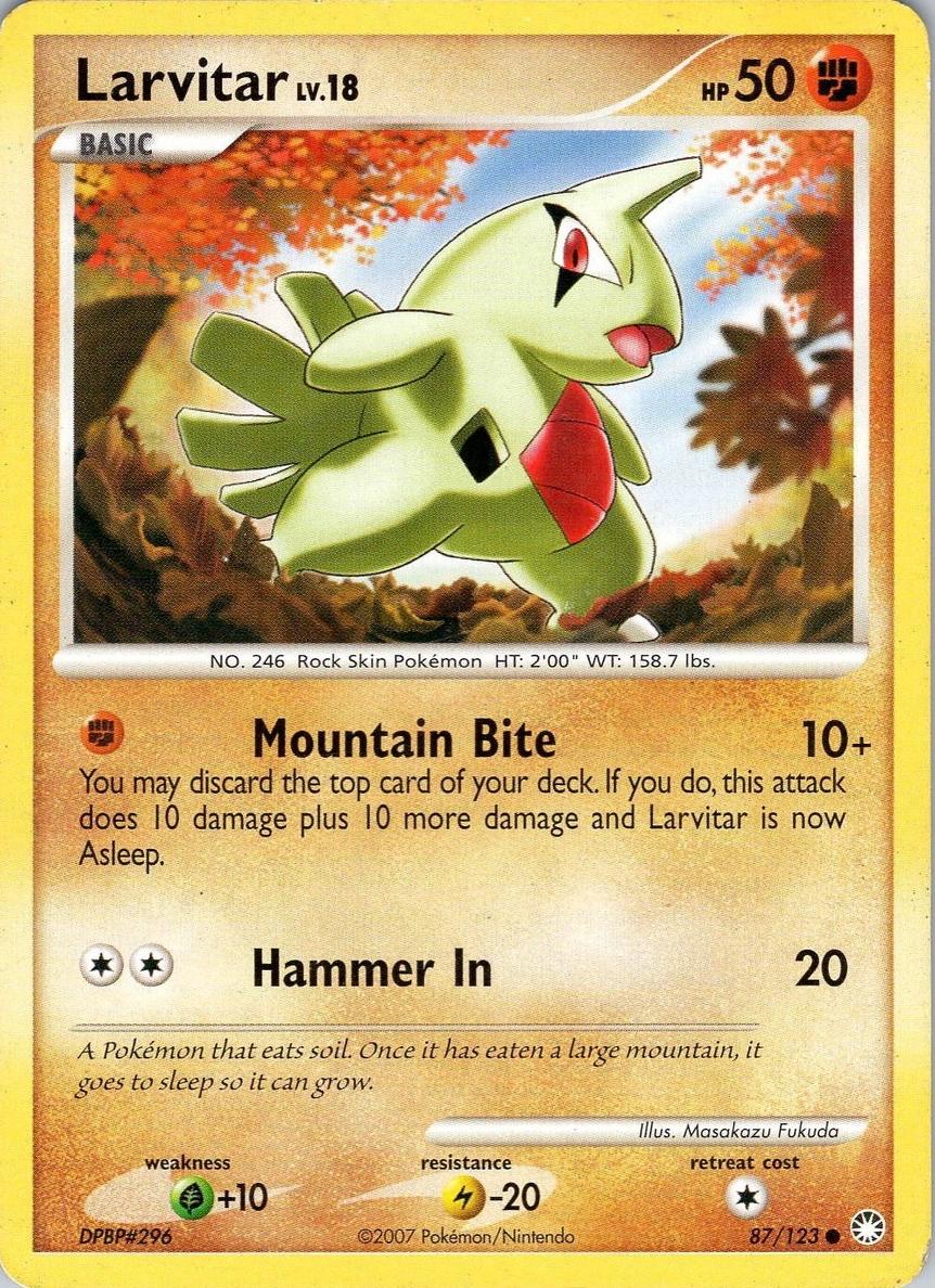 Larvitar 2007 Pokemon Diamond & Pearl Mysterious Treasures
