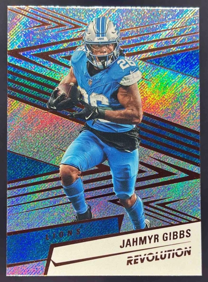 Jahmyr Gibbs 2025 Revolution Football card