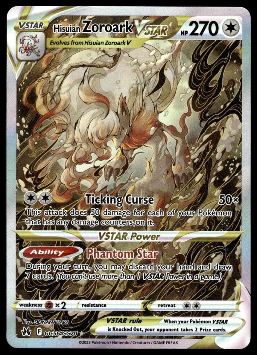 2023 Pokemon Crown Zenith Crown Zenith #GG56 Fa/Hsn.Zoroark Vstar front
