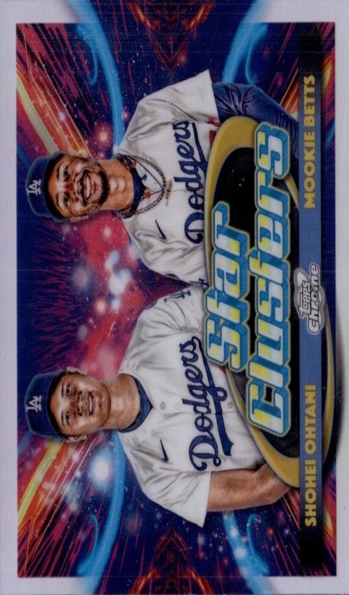 Shohei Ohtani / Mookie Betts 2025 Topps Cosmic Chrome Dual Star Clusters Baseball