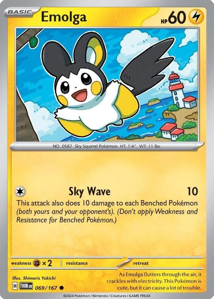 Emolga 2024 Pokemon Scarlet & Violet Twilight Masquerade