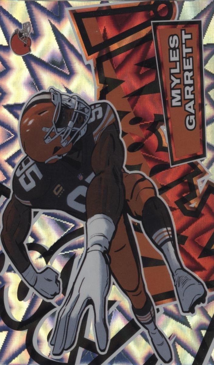2025 Panini Absolute Kaboom Horizontal Myles Garrett #1 card