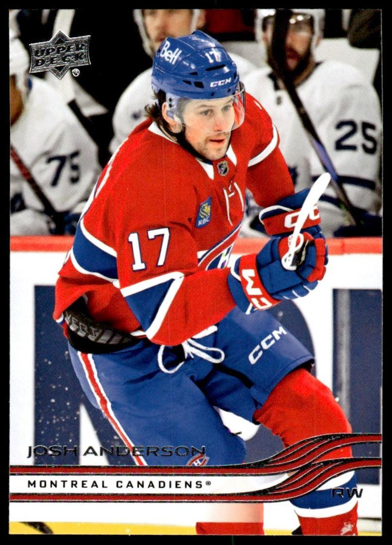 2025 Upper Deck Josh Anderson #92 card