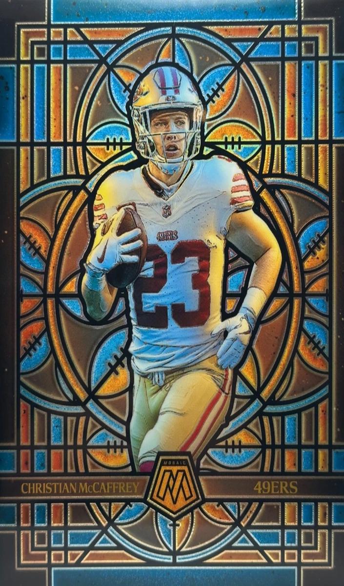 2025 Panini Mosaic Stained Glass Christian McCaffrey #22 card