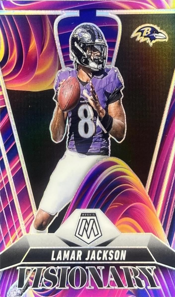2025 Panini Mosaic Visionary Lamar Jackson #2 card