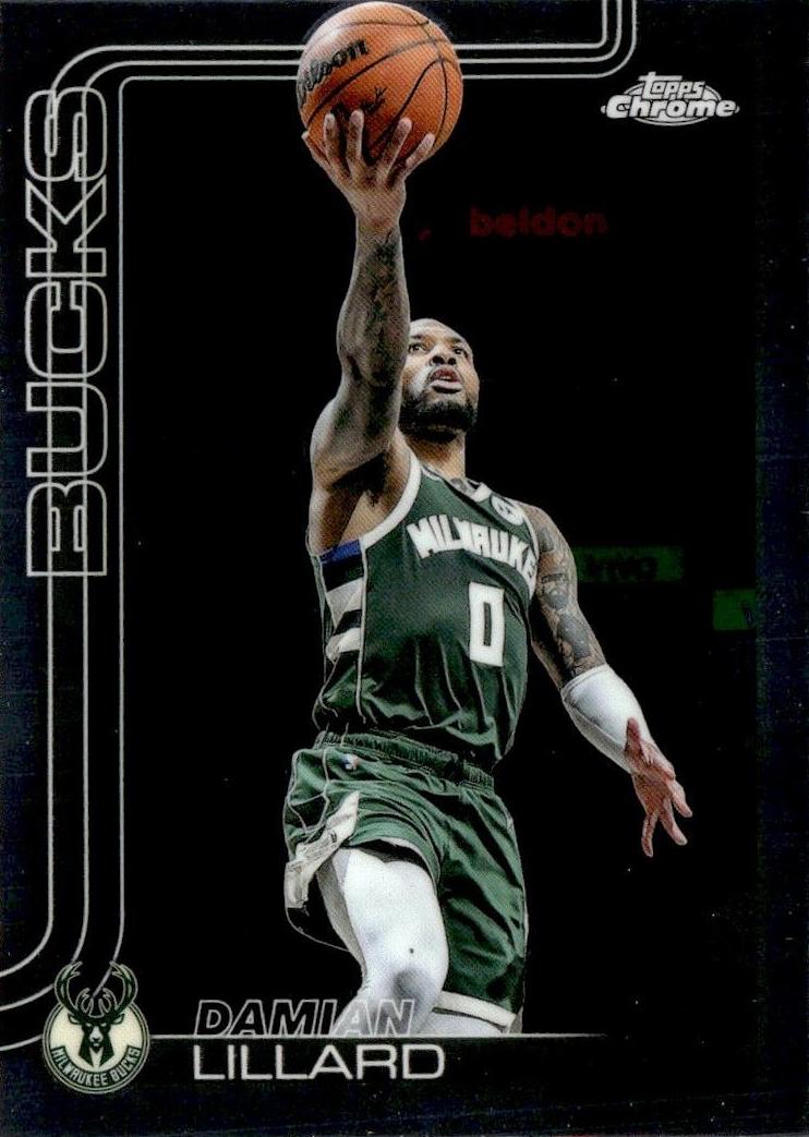 Damian Lillard 2025-26 Topps Chrome Basketball card