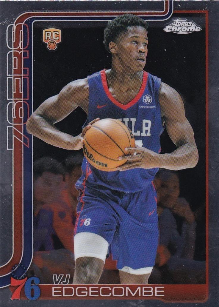 VJ Edgecombe 2025-26 Topps Chrome Basketball card