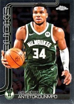 Giannis Antetokounmpo 2025-26 Topps Chrome Basketball card