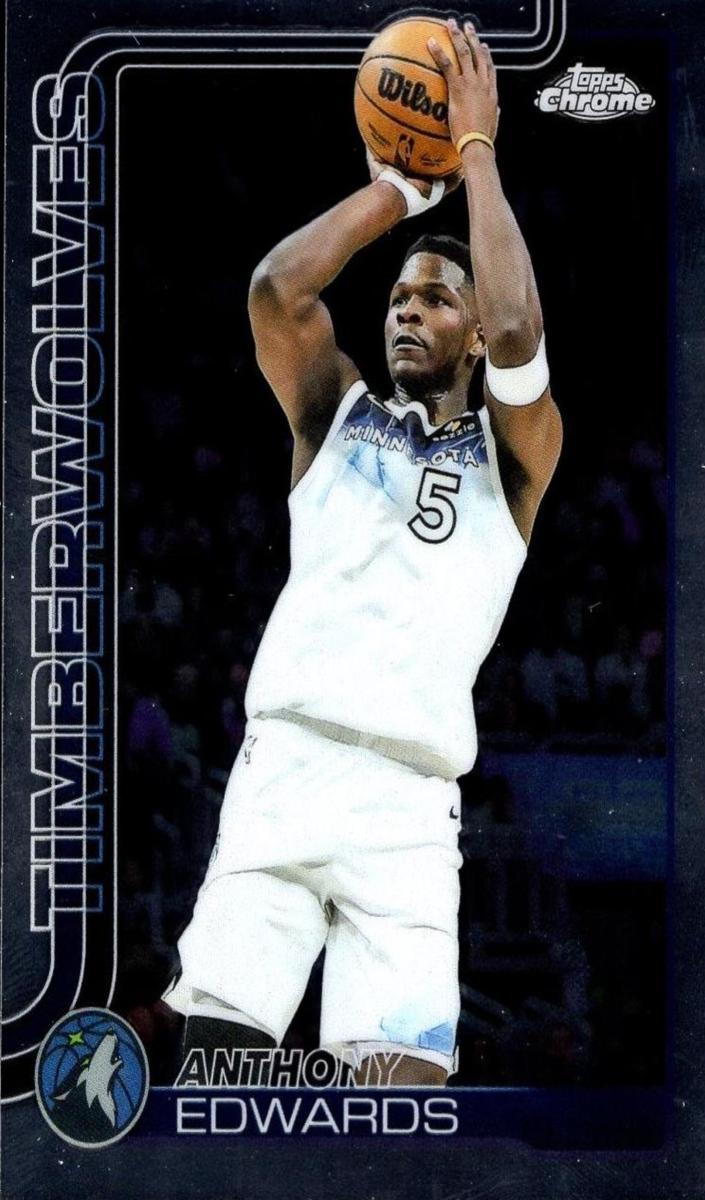 Anthony Edwards 2025-26 Topps Chrome Basketball card