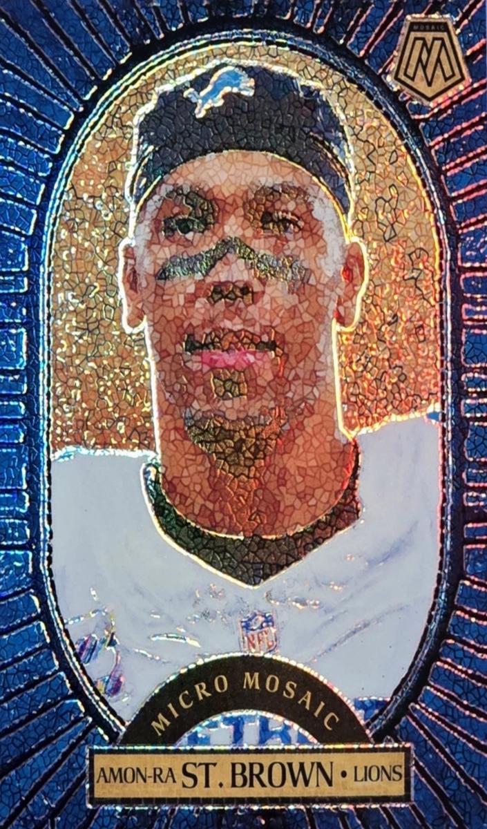 2025 Panini Mosaic Micro Amon-Ra St. Brown #18 card