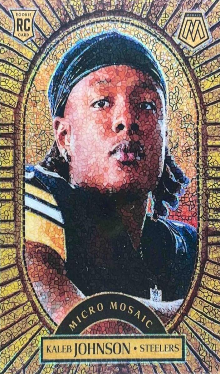 2025 Panini Mosaic Micro Kaleb Johnson #4 card