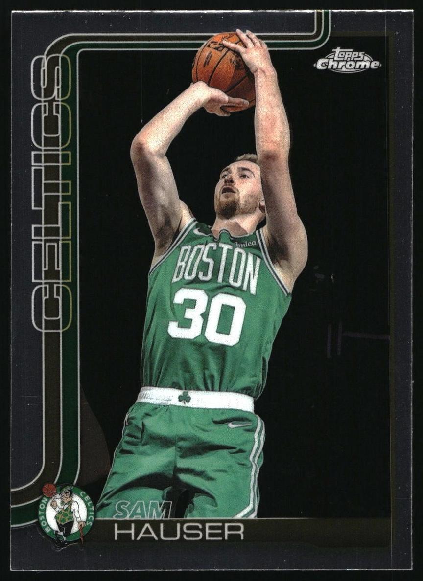 Sam Hauser 2025-26 Topps Chrome Basketball card