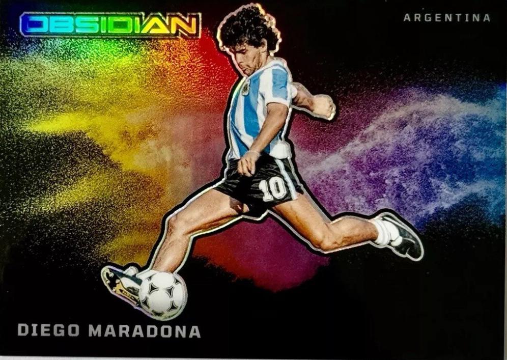 2023 Panini Obsidian Black Color Blast Diego Maradona #3 card