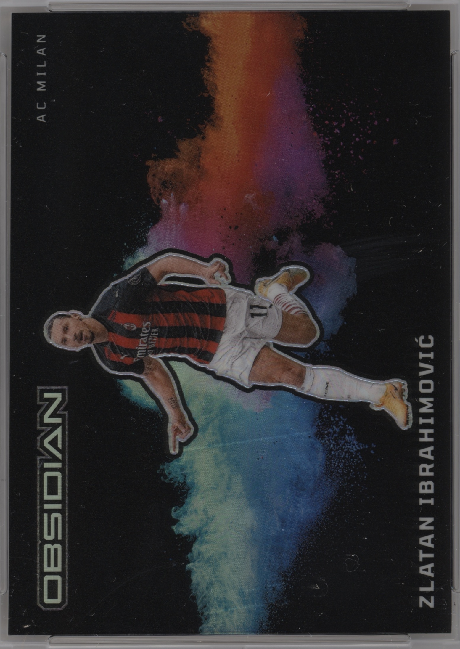 2023 Panini Obsidian Black Color Blast Zlatan Ibrahimovic #1 card