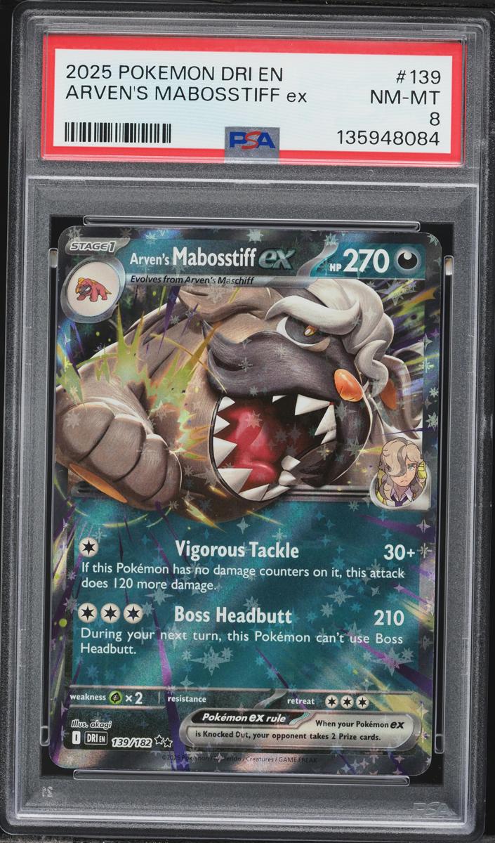 Arven's Mabosstiff EX 2025 Pokemon Scarlet & Violet Destined Rivals