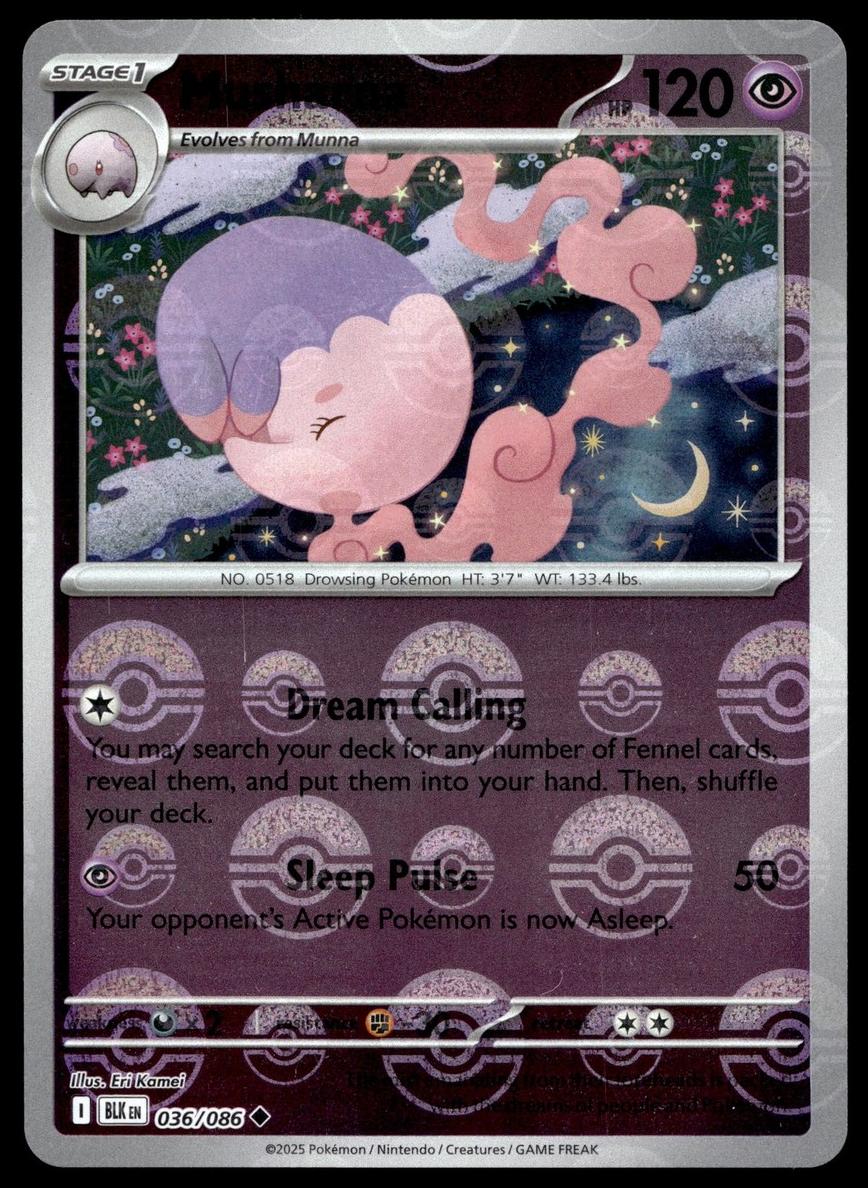 Musharna 2025 Pokemon Scarlet & Violet Black Bolt