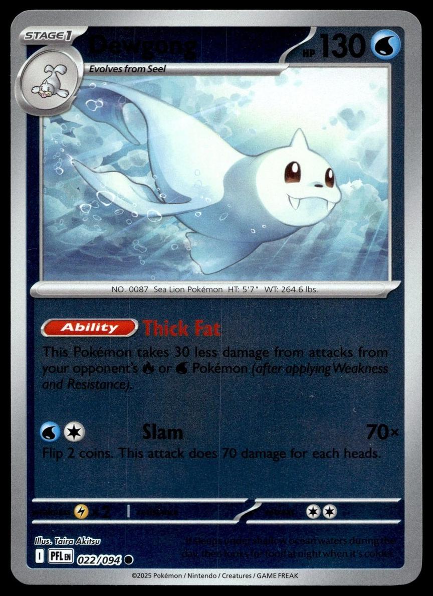 Dewgong 2025 Pokemon Mega Evolution Phantasmal Flames