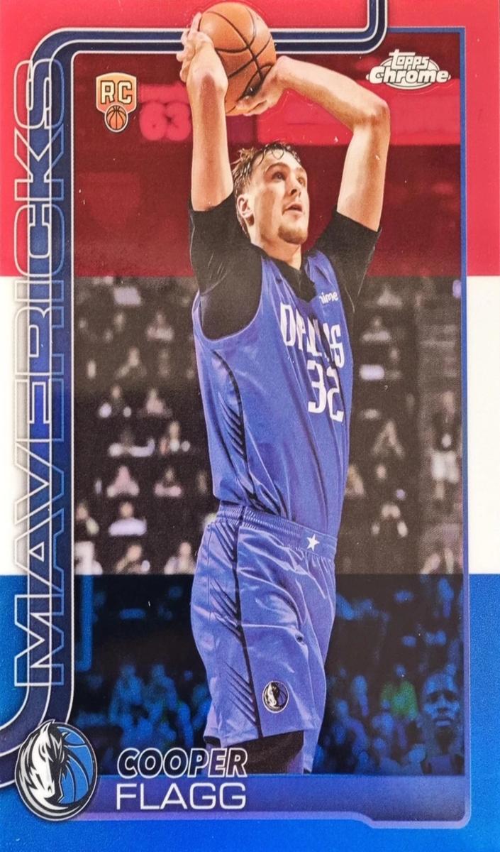 2025 Topps Topps Chrome Red White & Blue #251 Cooper Flagg front