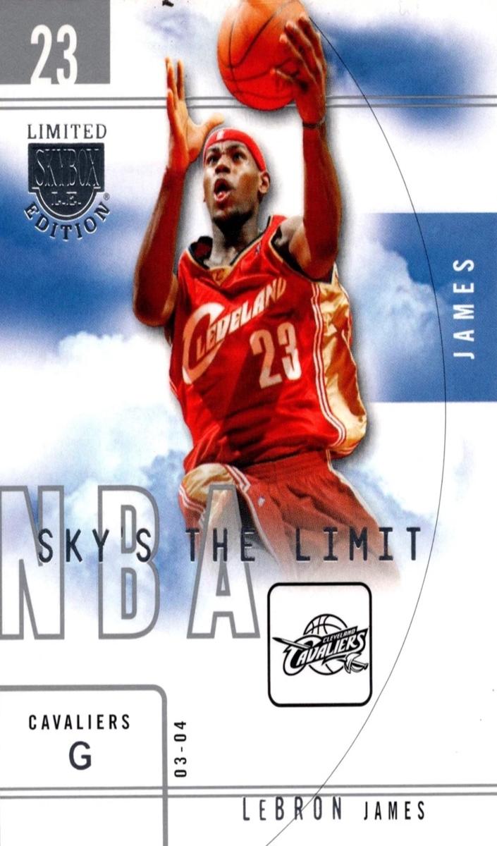 2003 Fleer SKY'S THE LIMIT #16 LeBron James front