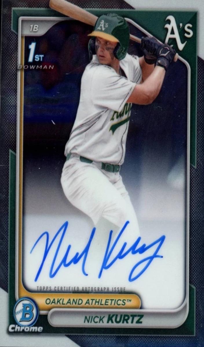 2024 Bowman Bowman Draft Chrome #CPA-NK Nick Kurtz Vegas front
