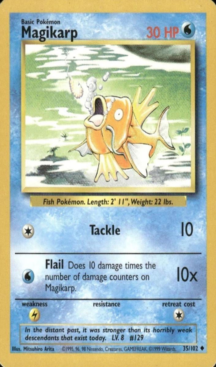 Magikarp 1999 Pokemon Base Set