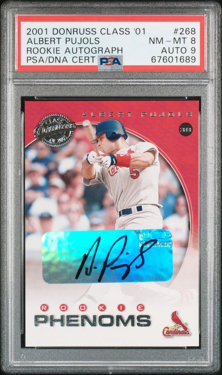 2001 Donruss Class of 2001 Baseball Albert Pujols #268 PSA 8