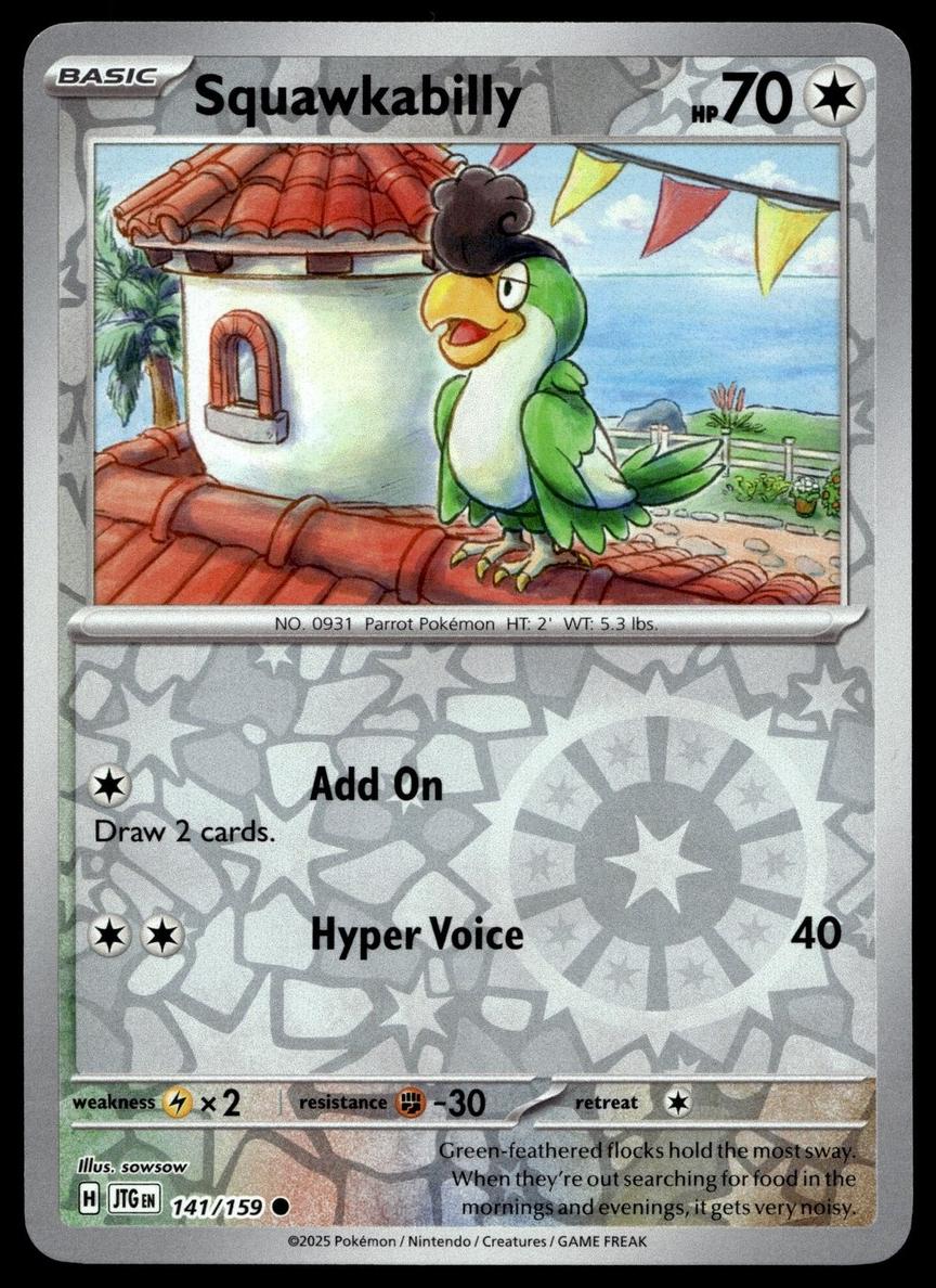 Squawkabilly 2025 Pokemon Scarlet & Violet Journey Together