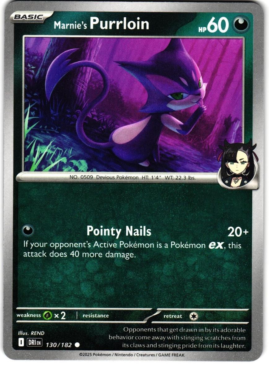 Marnie's Purrloin 2025 Pokemon Scarlet & Violet Destined Rivals